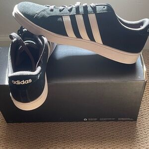 Adidas Men's Black and White Sneakers